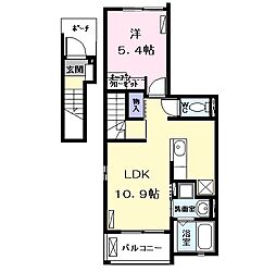 パークサイドハイム 1LDKの間取図画像