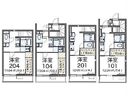 名古屋市営名港線 六番町駅 徒歩6分の賃貸アパート 1階1Kの間取り