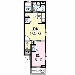 寿マンション 1LDKの間取図画像