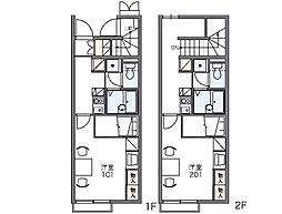 レオパレスＦｌａｔｓ　Ｅａｓｔ 1階1Kの間取り