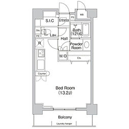 COMFORIA代々木上原 ワンルームの間取図画像
