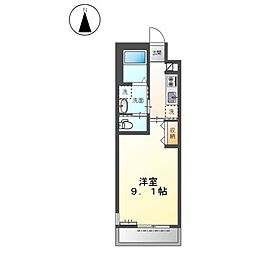 Ｅ．Ｖｉｃｔｏｒｙ 1階1Kの間取り