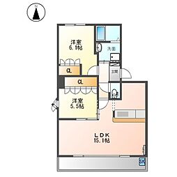 間取図画像 2LDK