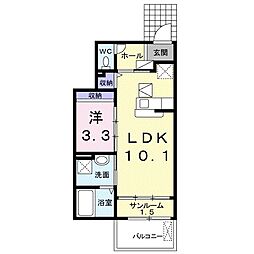ランドマーク・ハーバー 1LDKの間取図画像