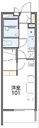 レオパレスフリーダム元新町 1Kの間取図画像