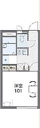 レオパレスエルピス 1Kの間取図画像