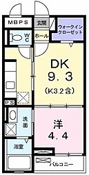 ミルト・ブリーゼ 1LDKの間取図画像