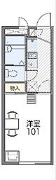 レオパレス柴2 1Kの間取図画像