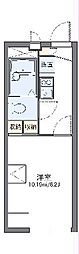 レオパレスサンライズ 2階1Kの間取り