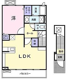 ワイズフォレスト2 1LDKの間取図画像