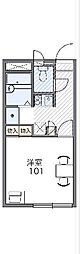 レオパレスレグルス 1Kの間取図画像