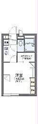 レオパレスカンフォタブルときわ 1Kの間取図画像