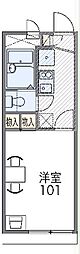 レオパレスライトライク 1Kの間取図画像
