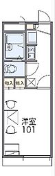レオパレスオアシス 1Kの間取図画像