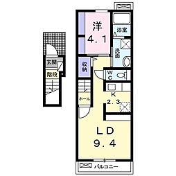 コルディアーレ南風 1LDKの間取図画像
