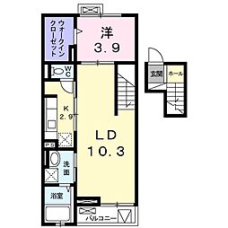 メゾン・パイン 1LDKの間取図画像