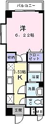 ラ・ヴィ・アン・オランジュ 1Kの間取図画像