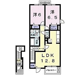 アプローズ浅羽 2LDKの間取図画像