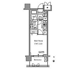 パークアクシス住吉 1Kの間取図画像