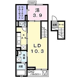 ペディオ3 1LDKの間取図画像