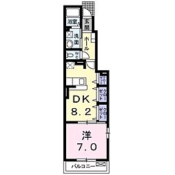 名古屋市営東山線 池下駅 徒歩14分の賃貸アパート 1階1LDKの間取り
