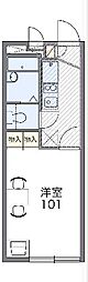 レオパレスガーデン 1階1Kの間取り
