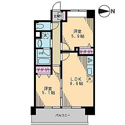 すだま 2LDKの間取図画像