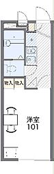 レオパレスＭＥＩＨＯ 2階1Kの間取り