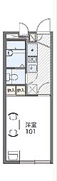 レオパレスサンヴィレッジII 1階1Kの間取り