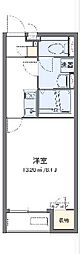 クレイノモアナルアドエル 1Kの間取図画像