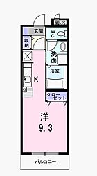 メゾンT.M.S.K ワンルームの間取図画像