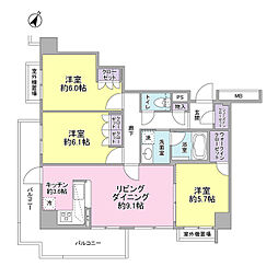 ＳｕｎｎｙＨｉｌｌ井草千川通 4階3LDKの間取り