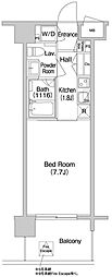 コンフォリア南砂町 1Kの間取図画像