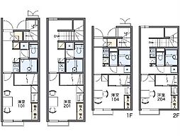 東京メトロ有楽町線 地下鉄赤塚駅 徒歩14分の賃貸アパート 2階1Kの間取り