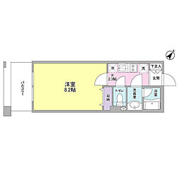 東京メトロ有楽町線 豊洲駅 徒歩9分の賃貸マンション 4階1Kの間取り