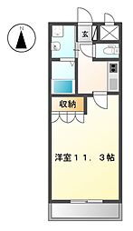 モンテ・アンヴェリーノ 2階1Kの間取り