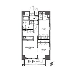 都営三田線 西巣鴨駅 徒歩6分の賃貸マンション 11階2LDKの間取り