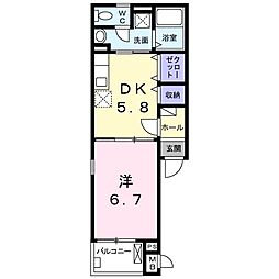 JR埼京線 浮間舟渡駅 徒歩7分の賃貸アパート 3階1DKの間取り
