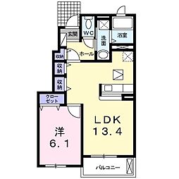 アヤソフィヤ　II 1階1LDKの間取り