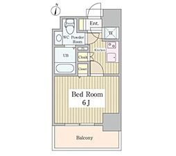 エスパローマ目白 1Kの間取図画像