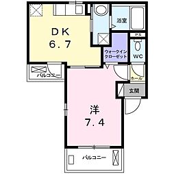 メゾンド澄 1DKの間取図画像