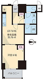 プレシャス音羽 1DKの間取図画像