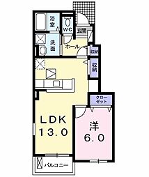 JR東海道本線 沼津駅 バス4分 マックスバリュ沼北下車 徒歩15分の賃貸アパート 1階1LDKの間取り
