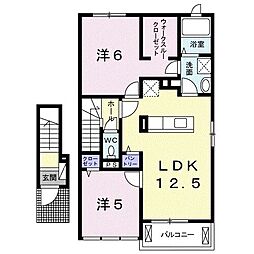 リオコリーナC 2LDKの間取図画像
