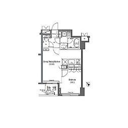 JR総武本線 馬喰町駅 徒歩2分の賃貸マンション 2階1LDKの間取り