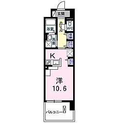 プレ・アビタシオン春日部2 1Kの間取図画像