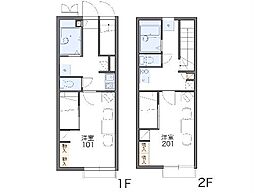 レオパレスエスペランザ 1Kの間取図画像