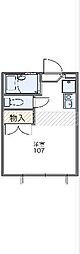 レオパレスプルニエ 1Kの間取図画像