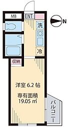 ルーチェ中野中央 4階1Kの間取り