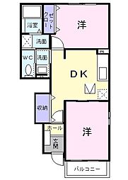 クオリティ・エヴァン 2DKの間取図画像
